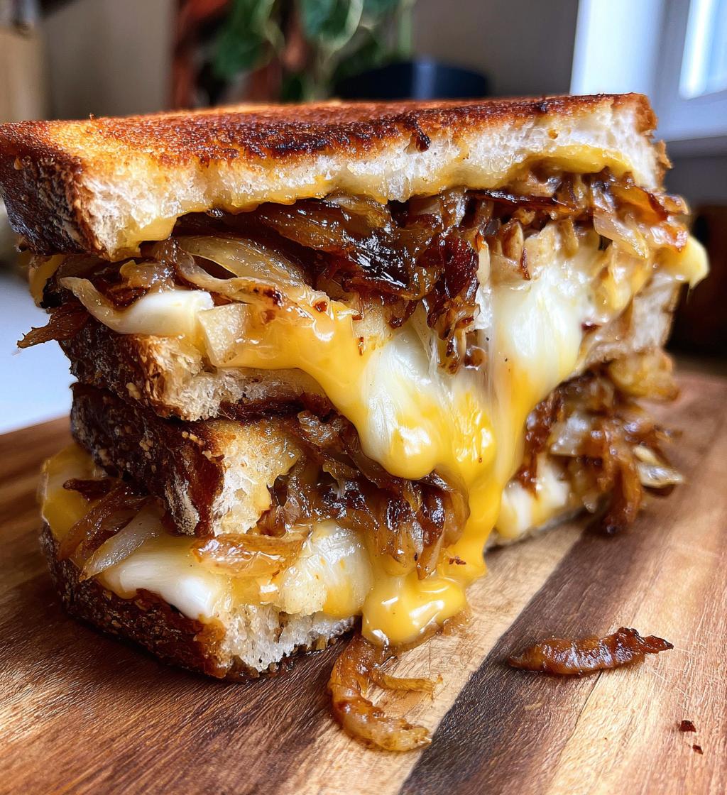 Caramelized Onion & Apple Grilled Cheese Sandwich - detail 1