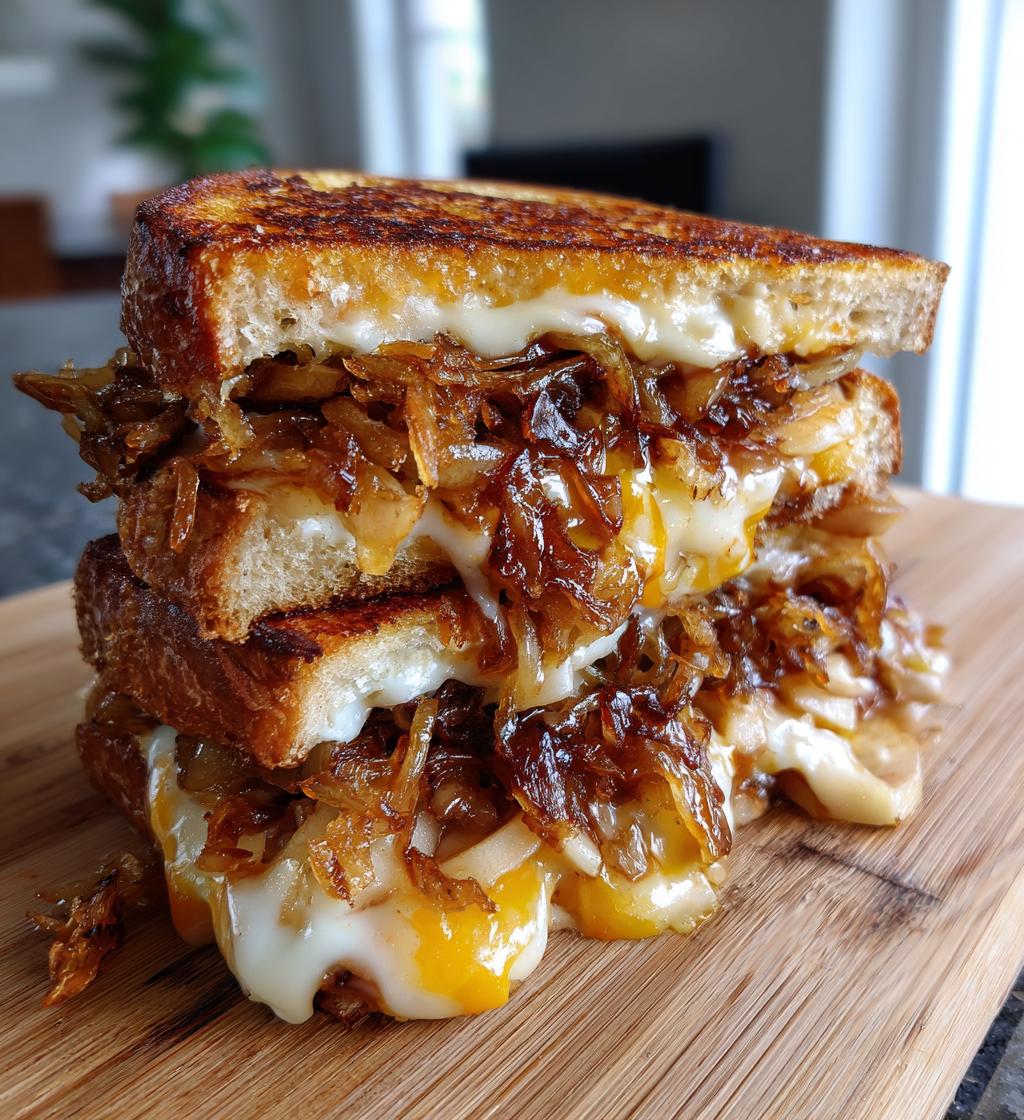 Caramelized Onion & Apple Grilled Cheese Sandwich