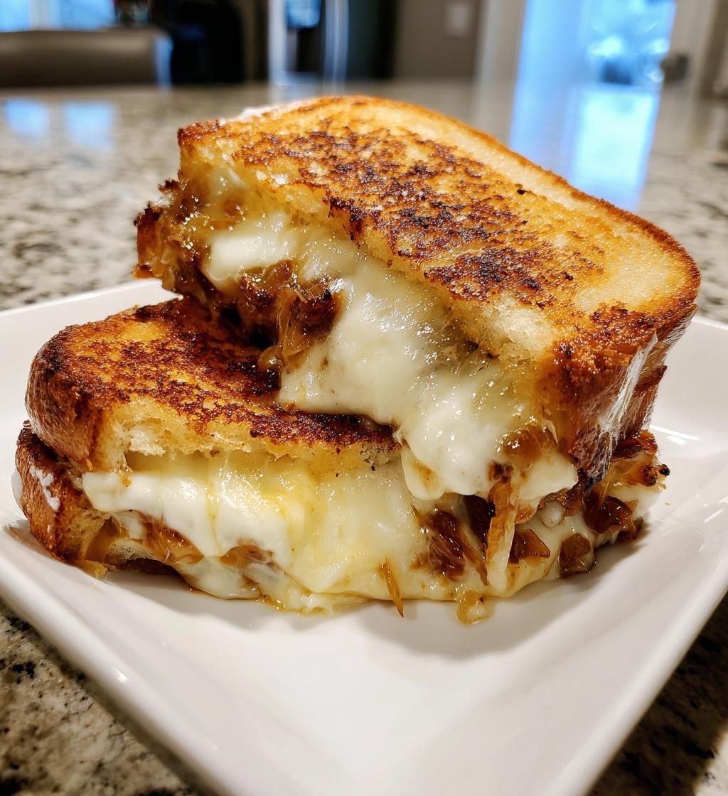 Caramelized Onion Grilled Cheese Sandwiches