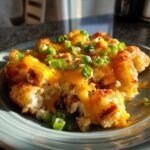 Cheddar Ranch Chicken Tater Tot Bake