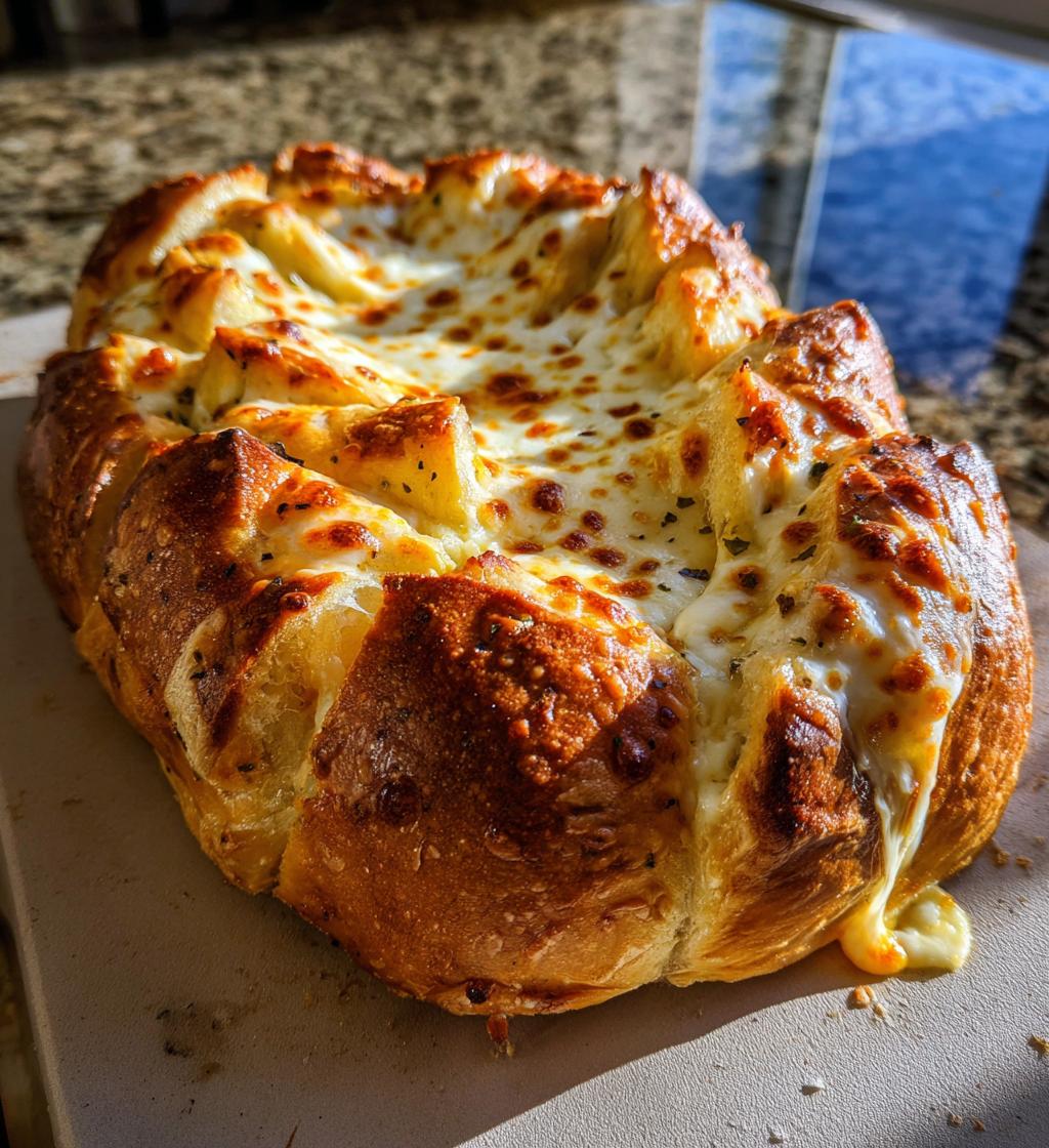 Cheesy Christmas Tree Bread - detail 1