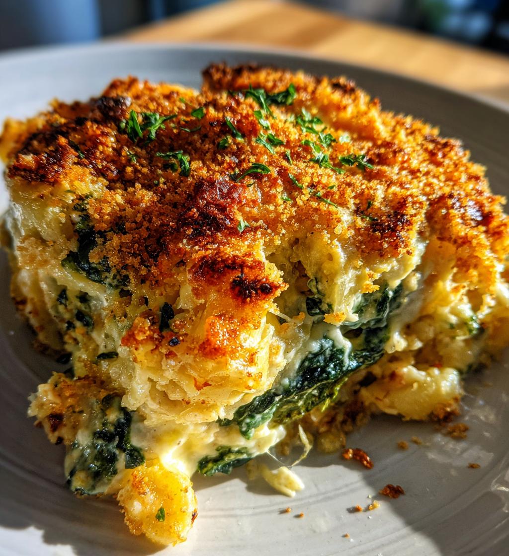 Chicken and Spinach Casserole with Cream Cheese