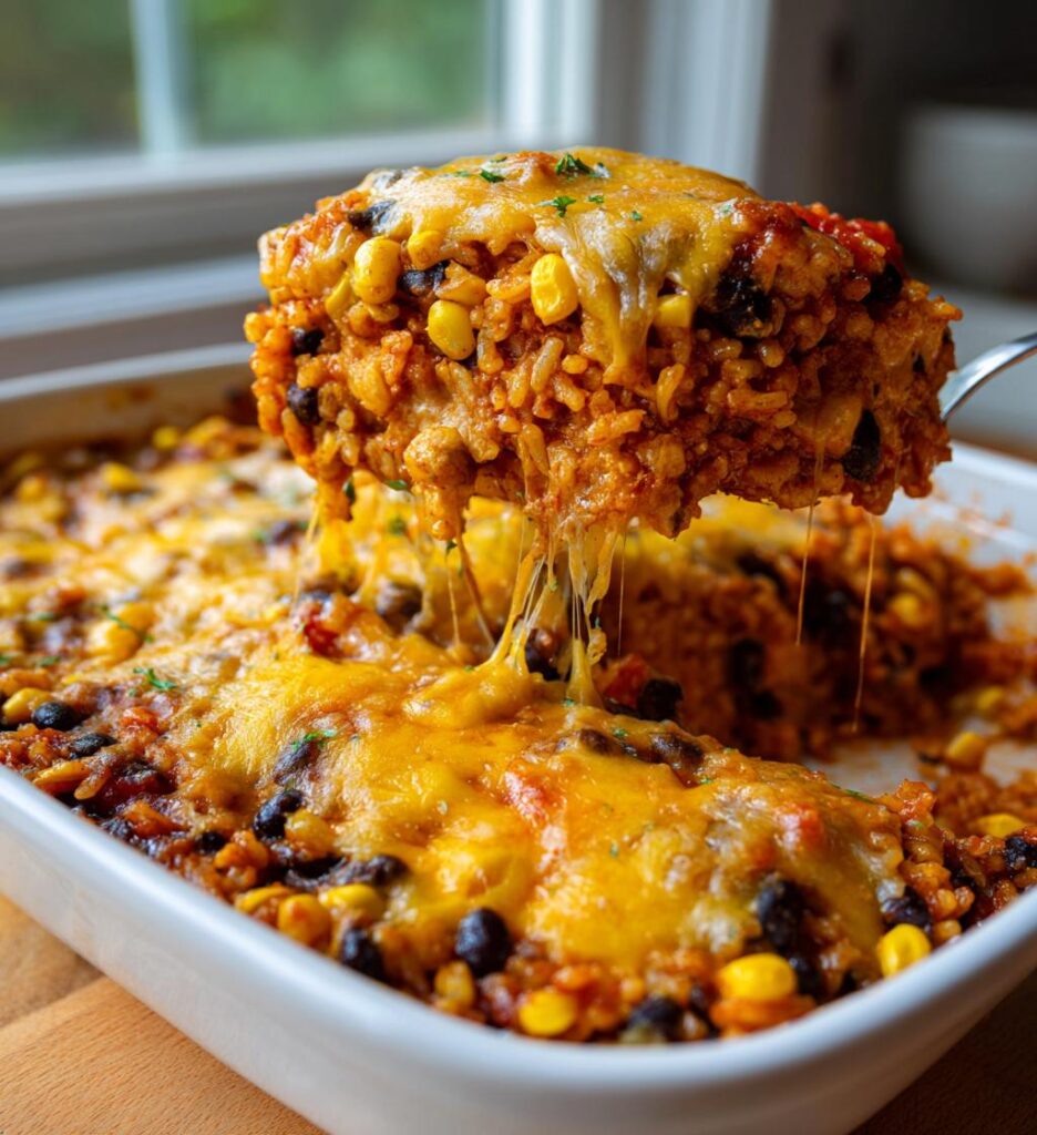 Chicken Enchilada Rice Casserole