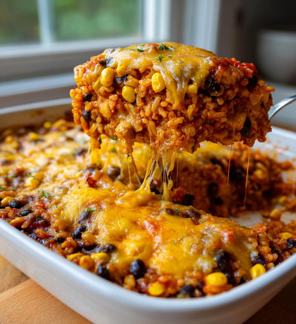 Chicken Enchilada Rice Casserole