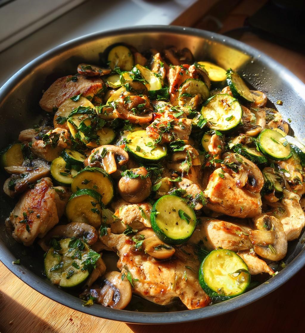 Chicken with Mushrooms and Zucchini