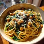 Chickpea and Spinach Pasta