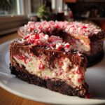 Chocolate Candy Cane Cheesecake Cake
