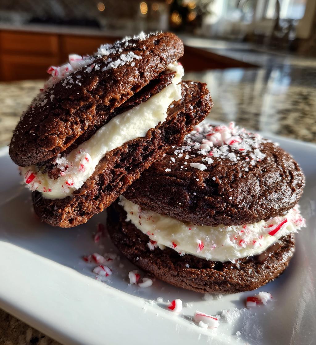 Chocolate Peppermint Sandwich Cookies - detail 1
