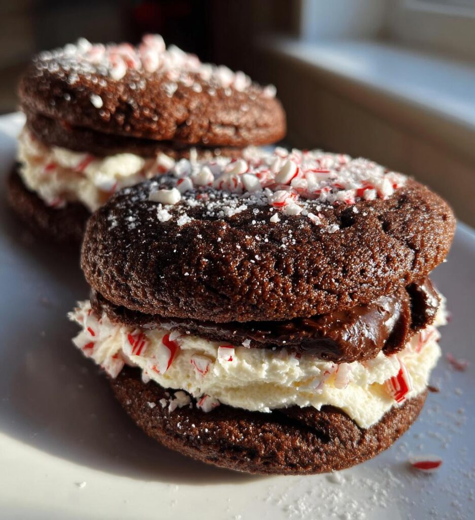 Chocolate Peppermint Sandwich Cookies