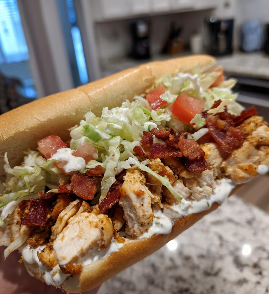 Chopped Chicken Bacon Ranch Sandwich