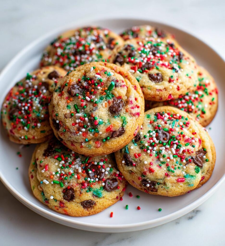 Christmas Cake Batter Cookies