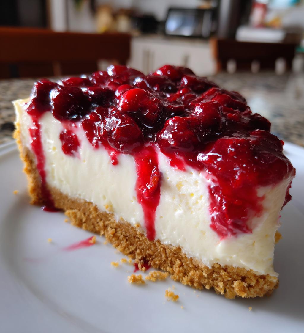 Christmas Cranberry Jam White Chocolate Mousse Cheesecake - detail 1