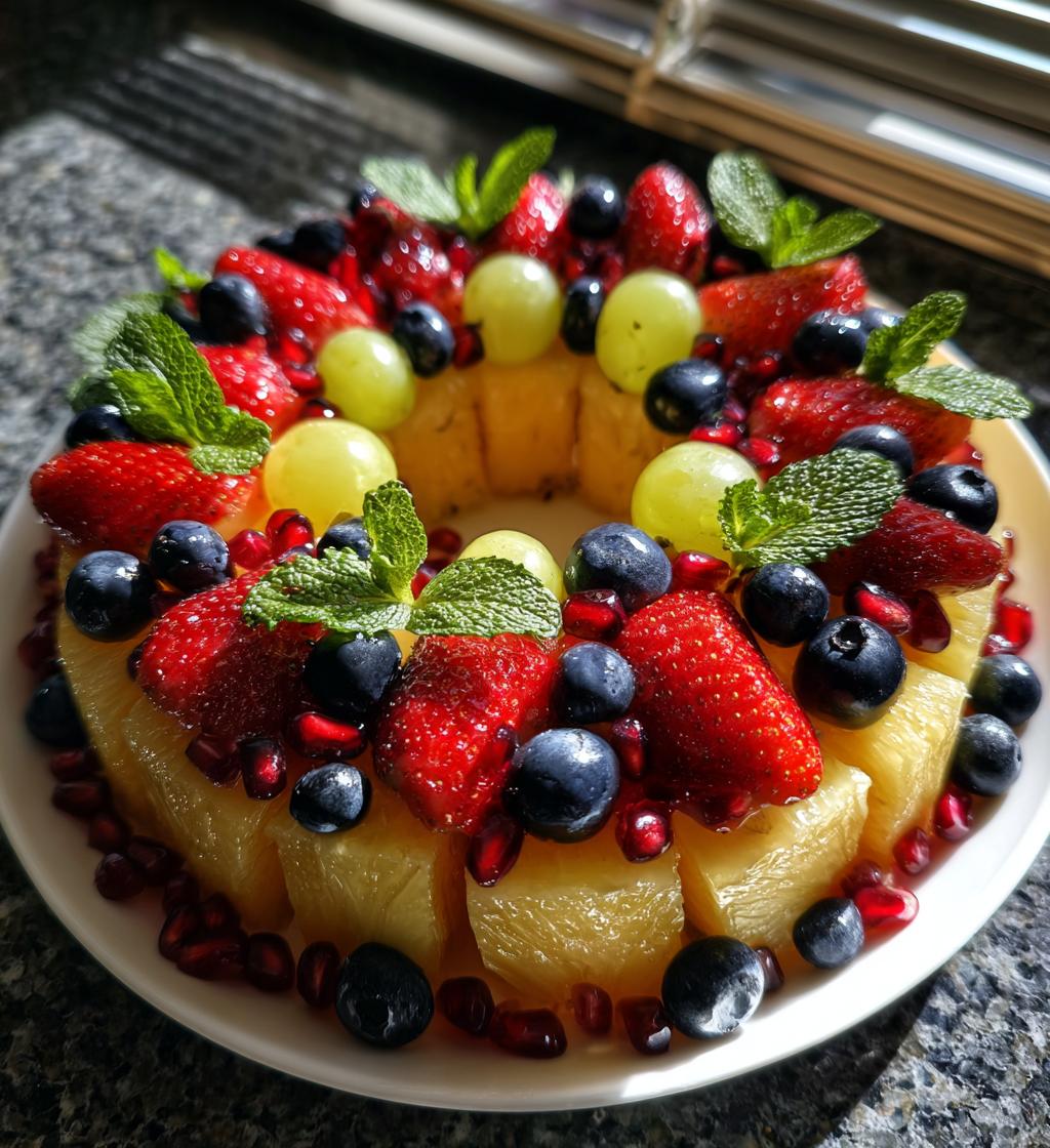 Christmas Fruit Wreath Appetizer - detail 1