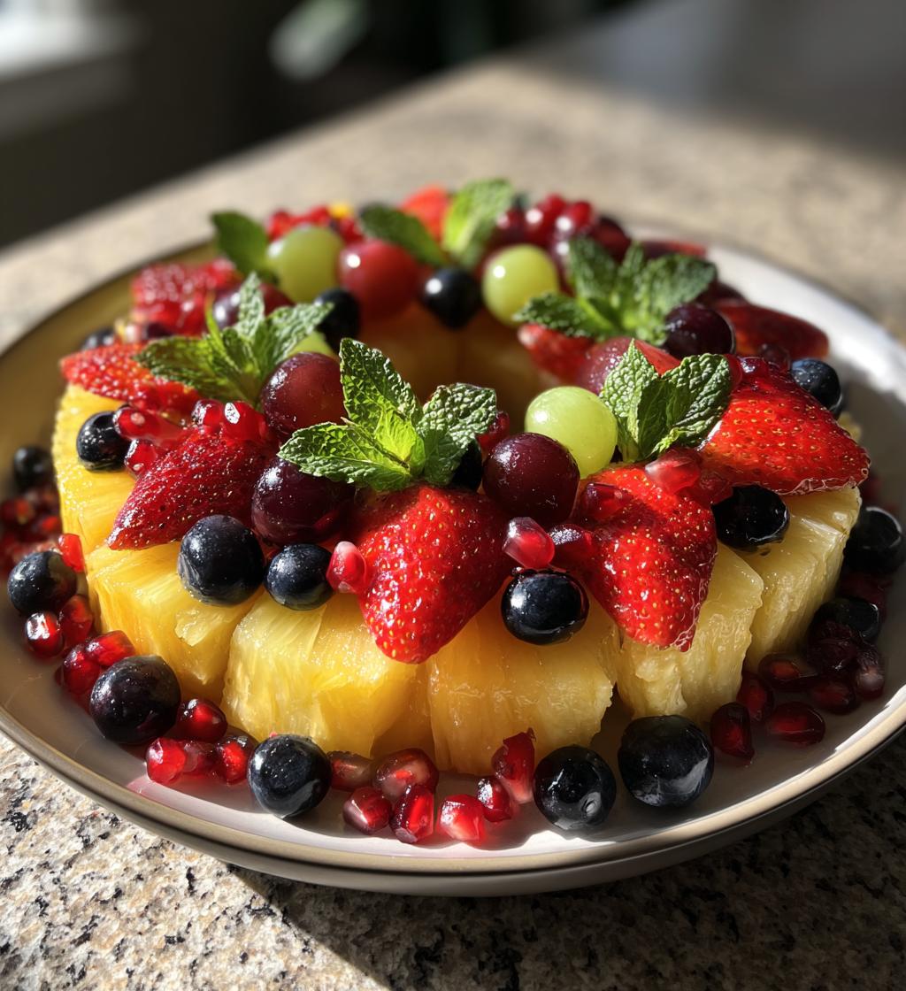 Christmas Fruit Wreath Appetizer