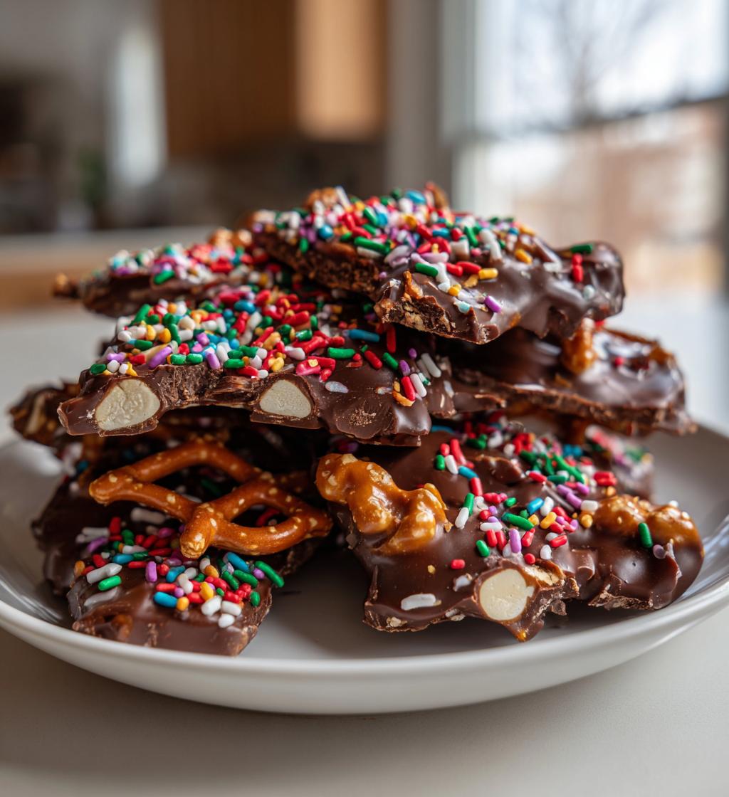 Christmas Peanut pretzel Bark