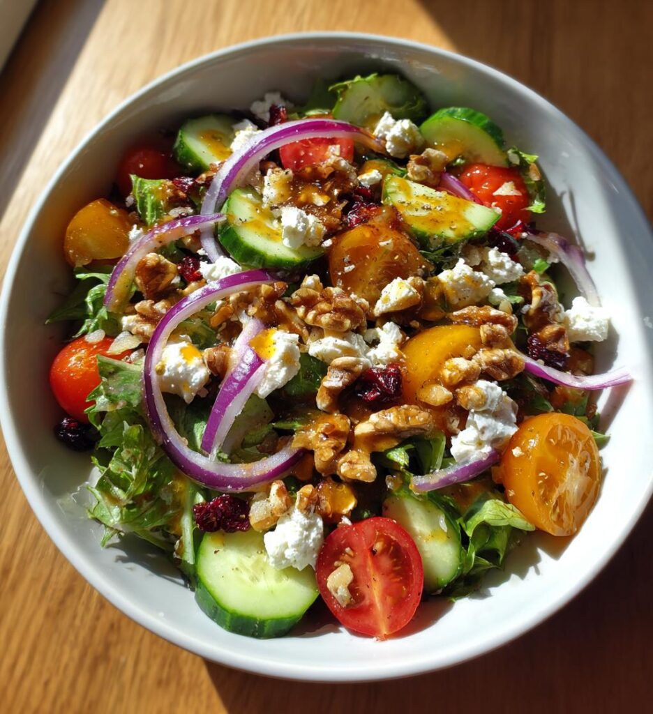 Christmas Salad with Honey Mustard Dressing