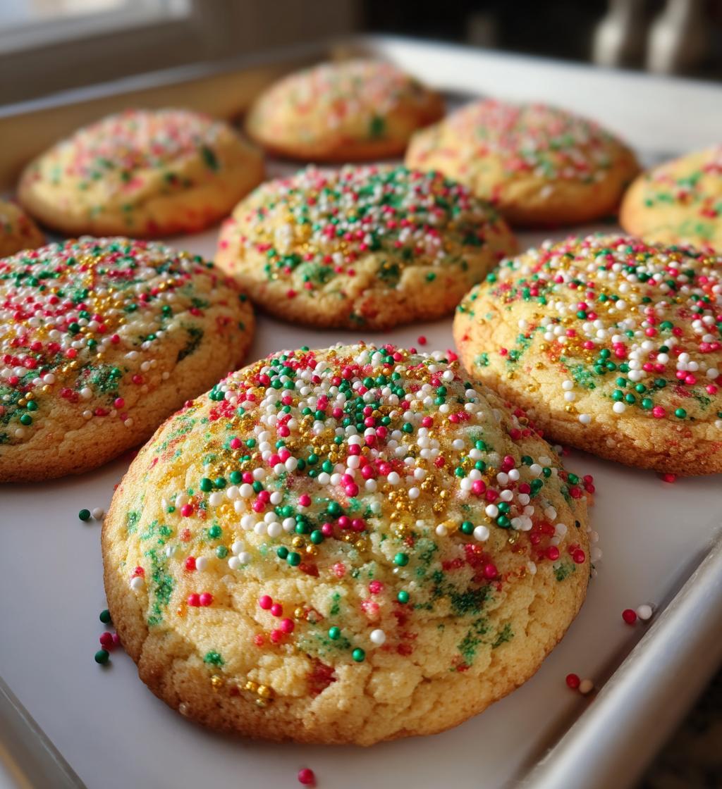 Christmas Sprinkle Pudding Cookies - detail 1