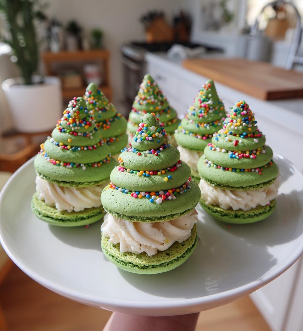 Christmas Tree Cake Macarons - detail 1