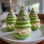 Christmas Tree Cake Macarons