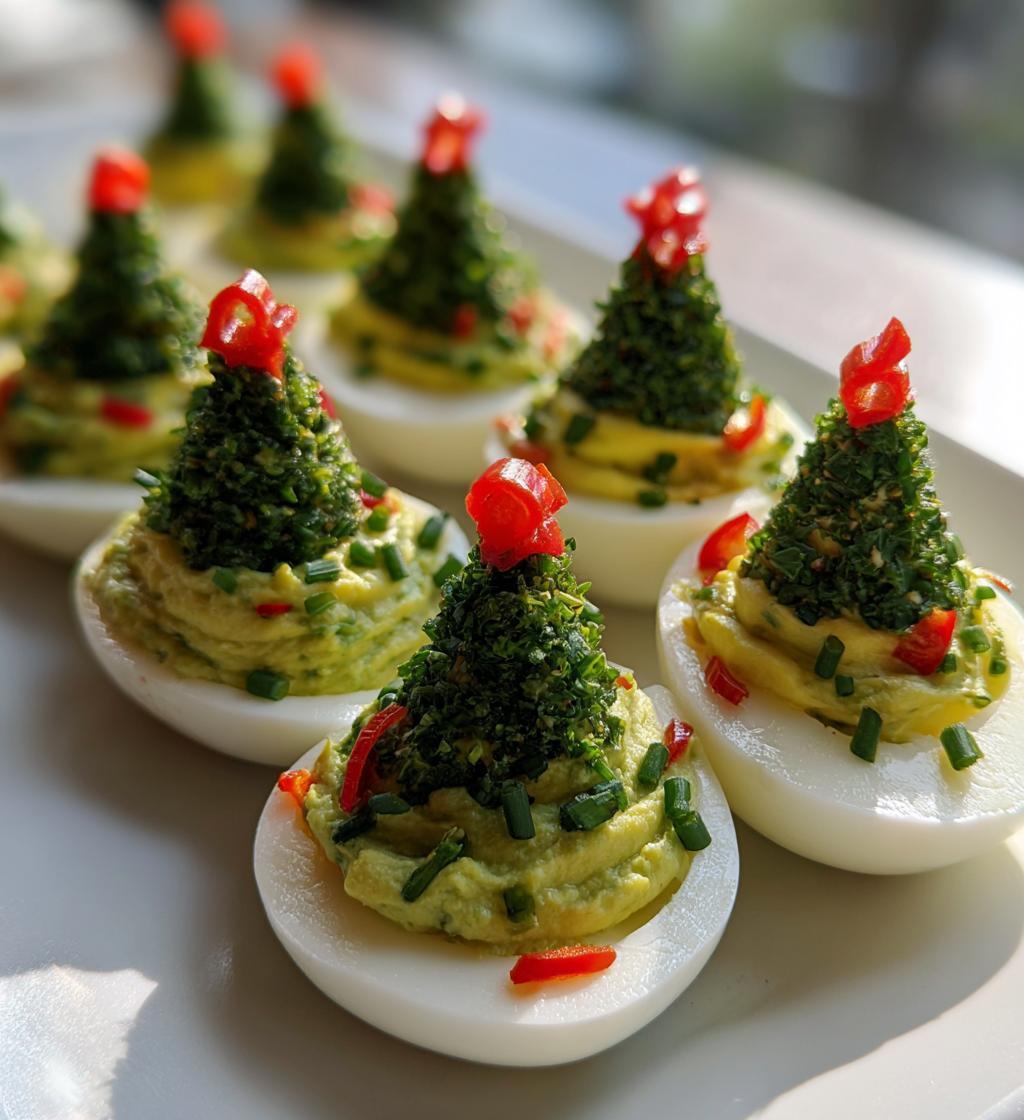 Christmas Trees Deviled Eggs