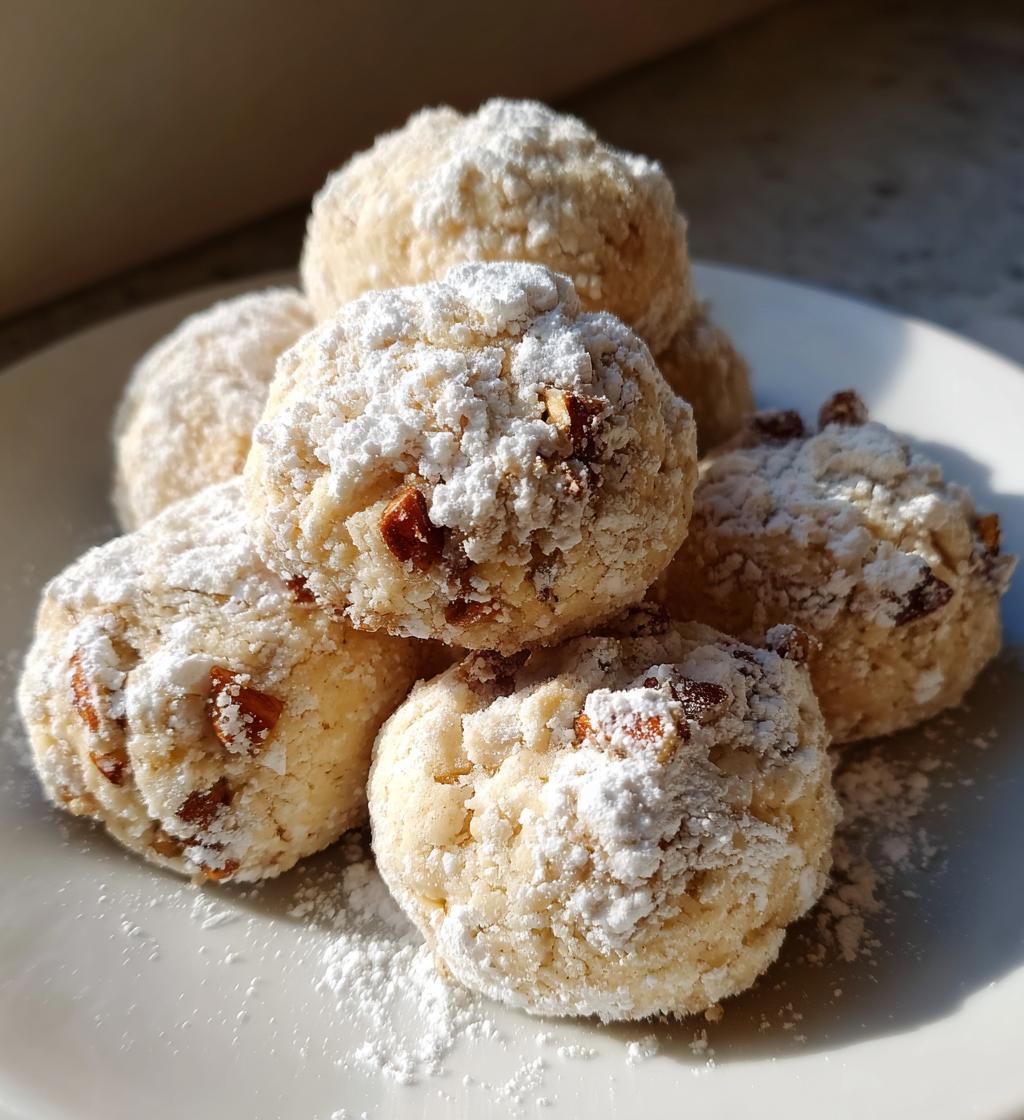 Classic Pecan Snowball Christmas Cookies - detail 1