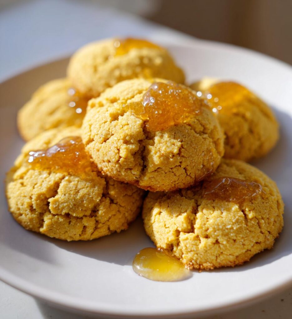Cornbread Cookies with Honey Butter