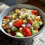 Cottage Cheese and Chickpeas Salad