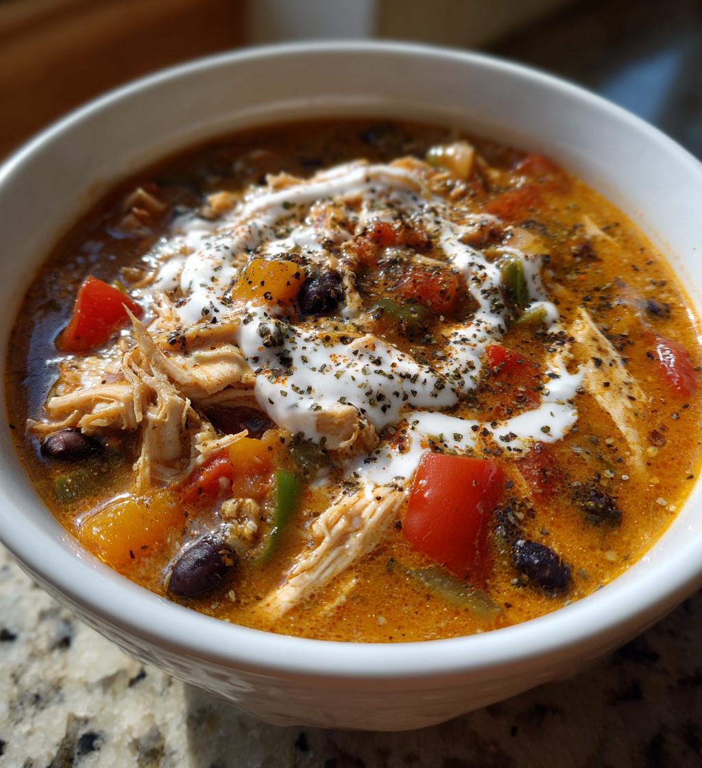 Creamy Chicken Fajita Soup - detail 1