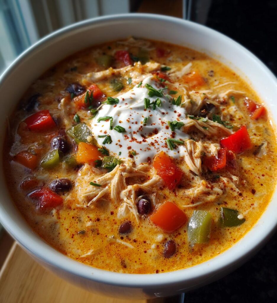 Creamy Chicken Fajita Soup