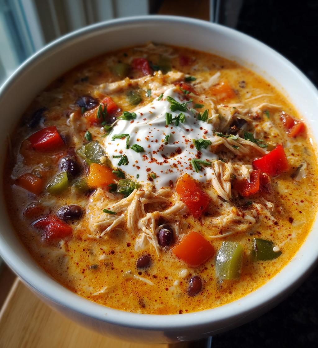 Creamy Chicken Fajita Soup