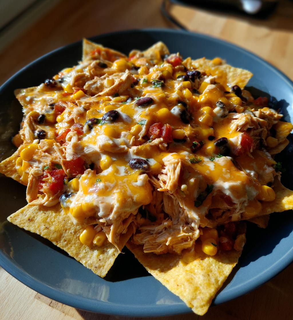 Creamy Crockpot Chicken Nachos - detail 1