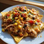 Creamy Crockpot Chicken Nachos