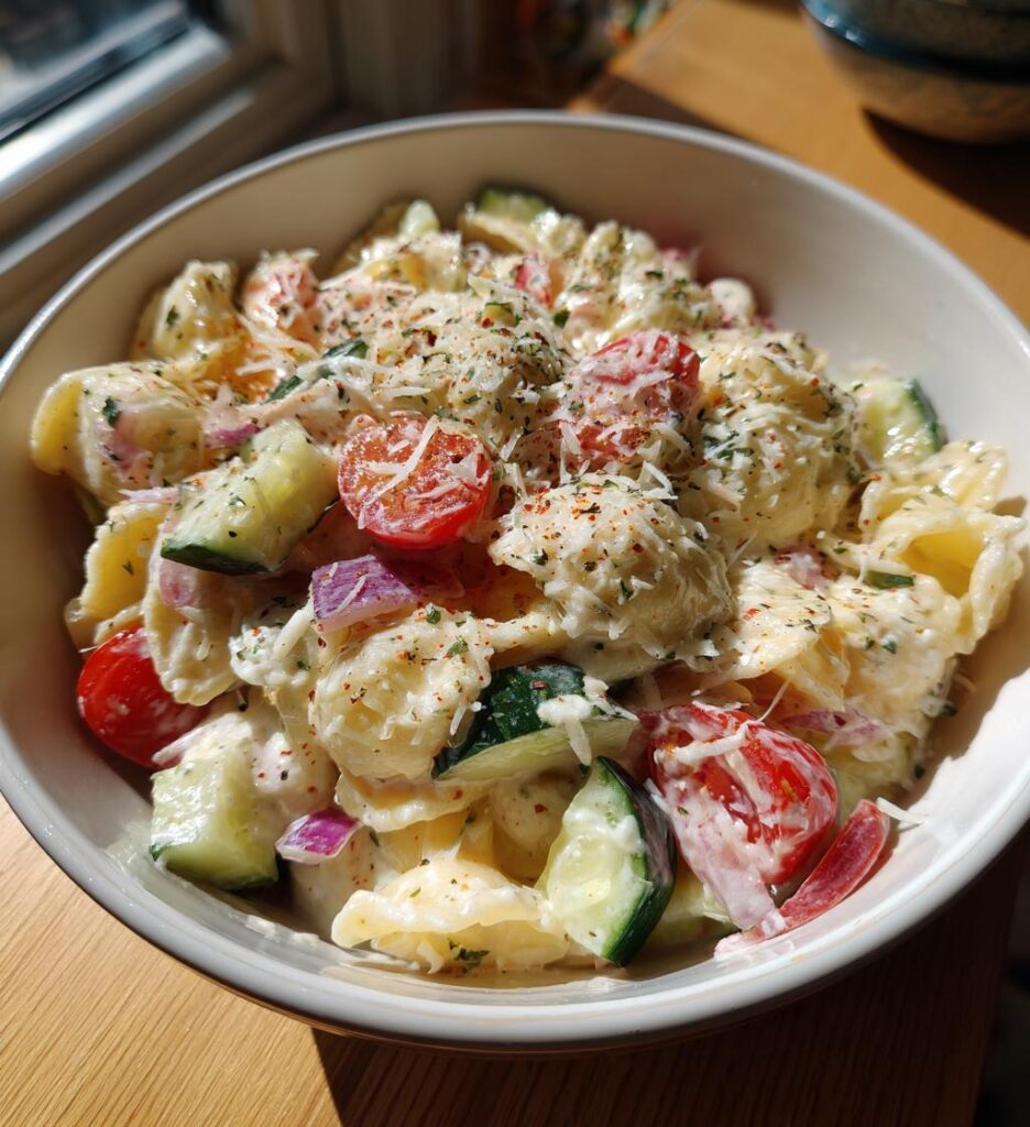 Creamy Lemon Parmesan Pasta Salad