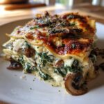 Creamy Spinach & Mushroom Lasagna
