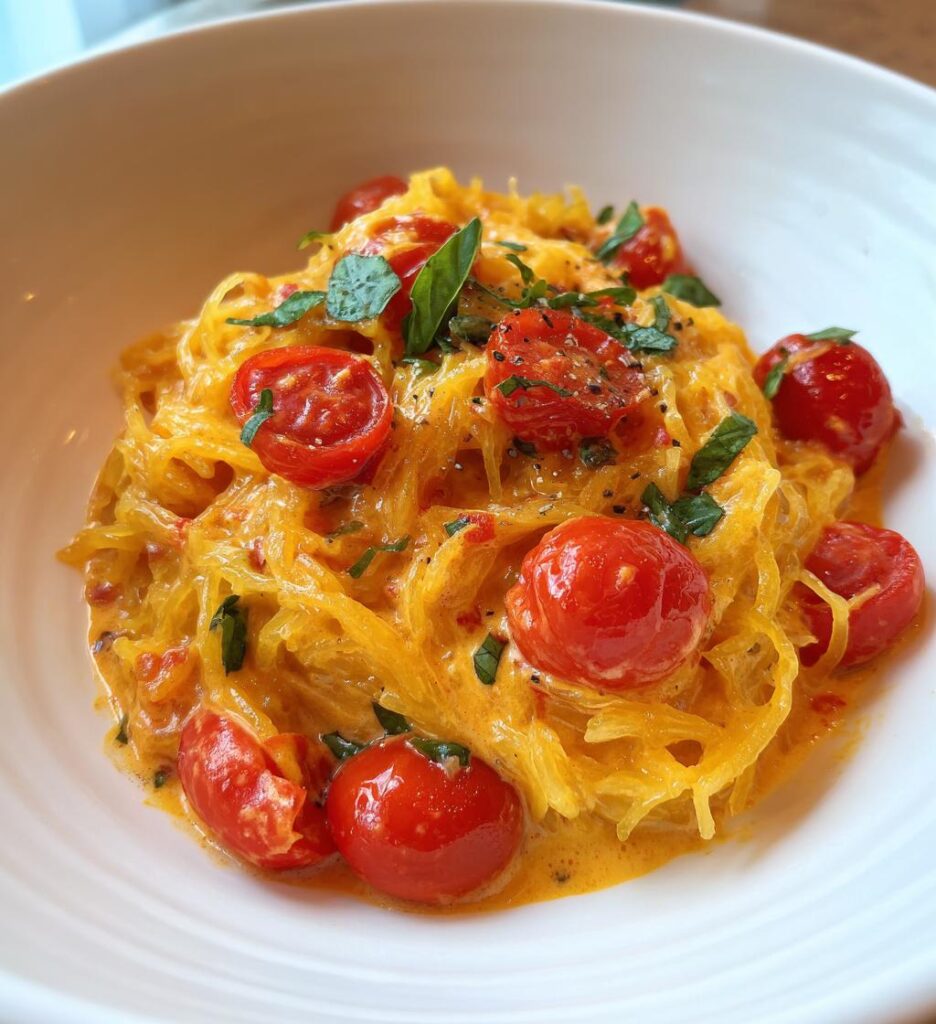 Creamy Tomato Spaghetti Squash