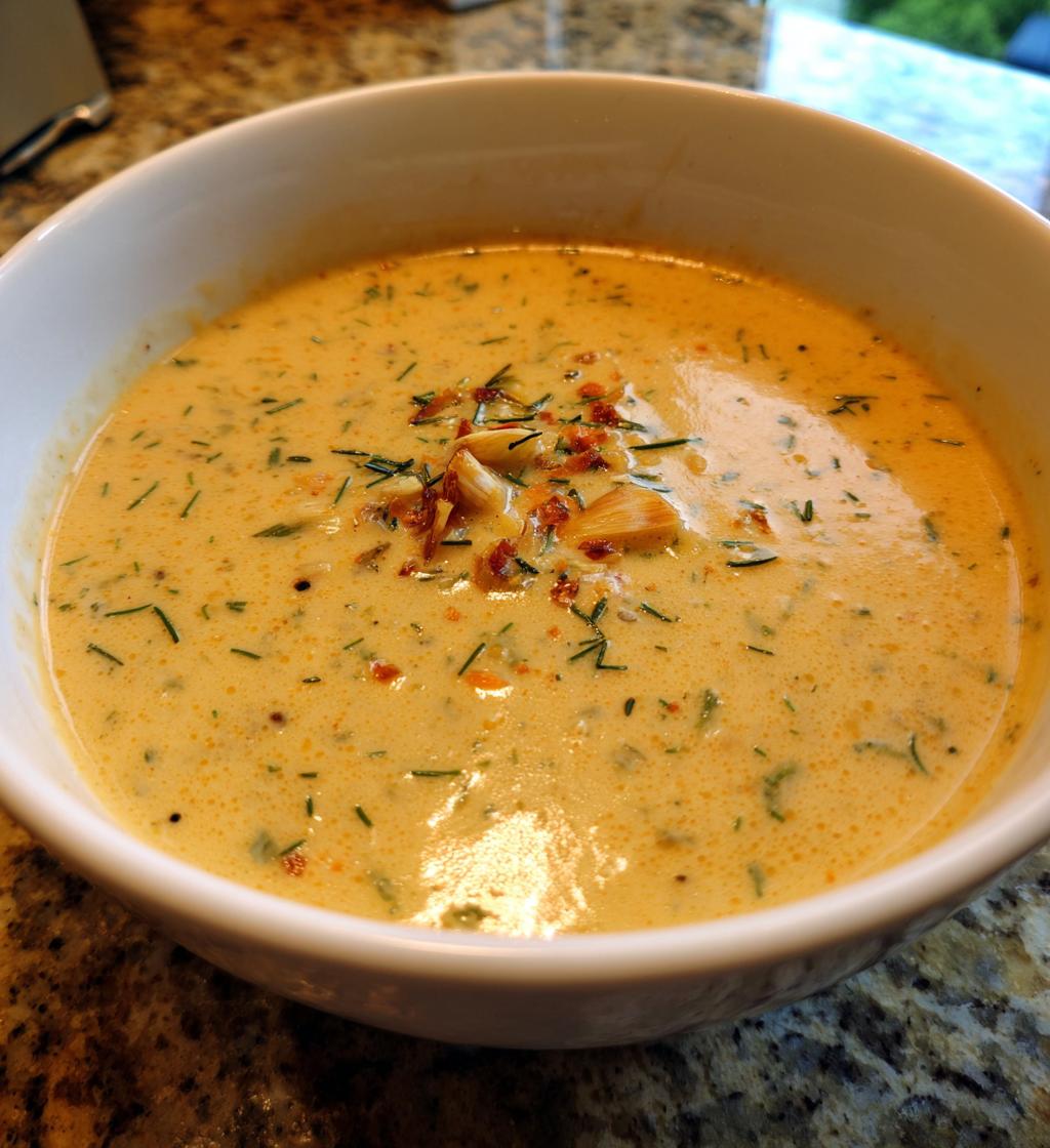 Creamy White Bean Soup with Roasted Garlic and Rosemary - mimiscooks - detail 1
