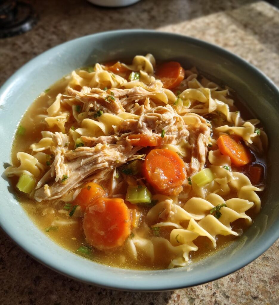 Crockpot Chicken Noodles