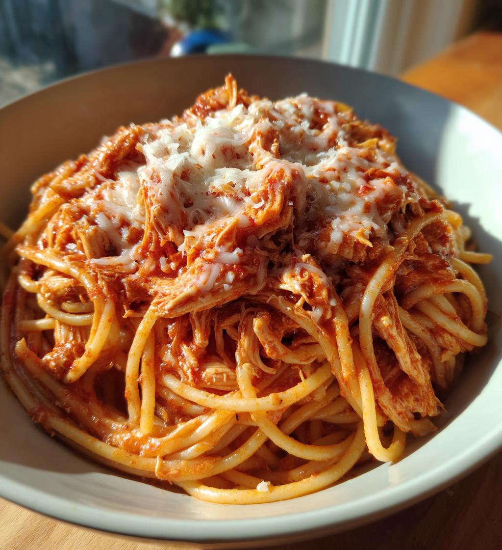 Crockpot Chicken Spaghetti - detail 1