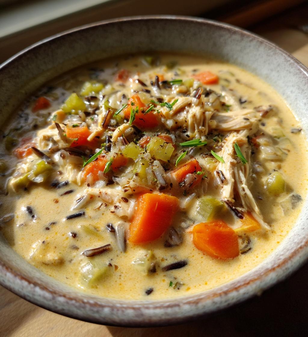 Crockpot Chicken Wild Rice Soup - detail 1