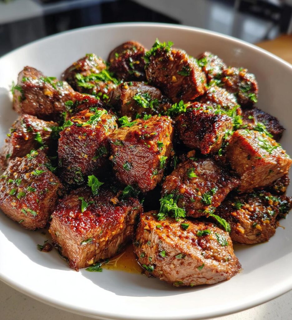 Crockpot Garlic Butter Steak Bites