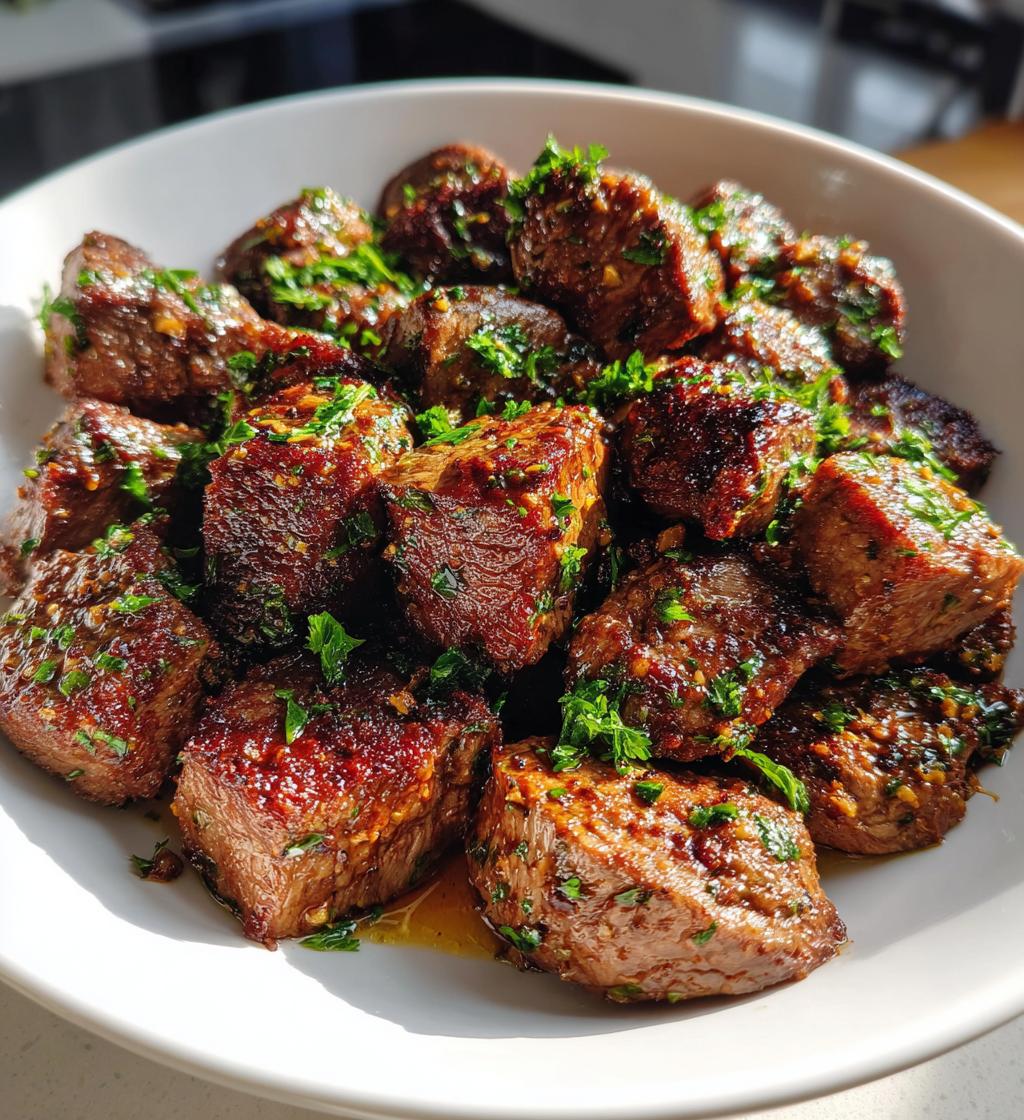 Crockpot Garlic Butter Steak Bites