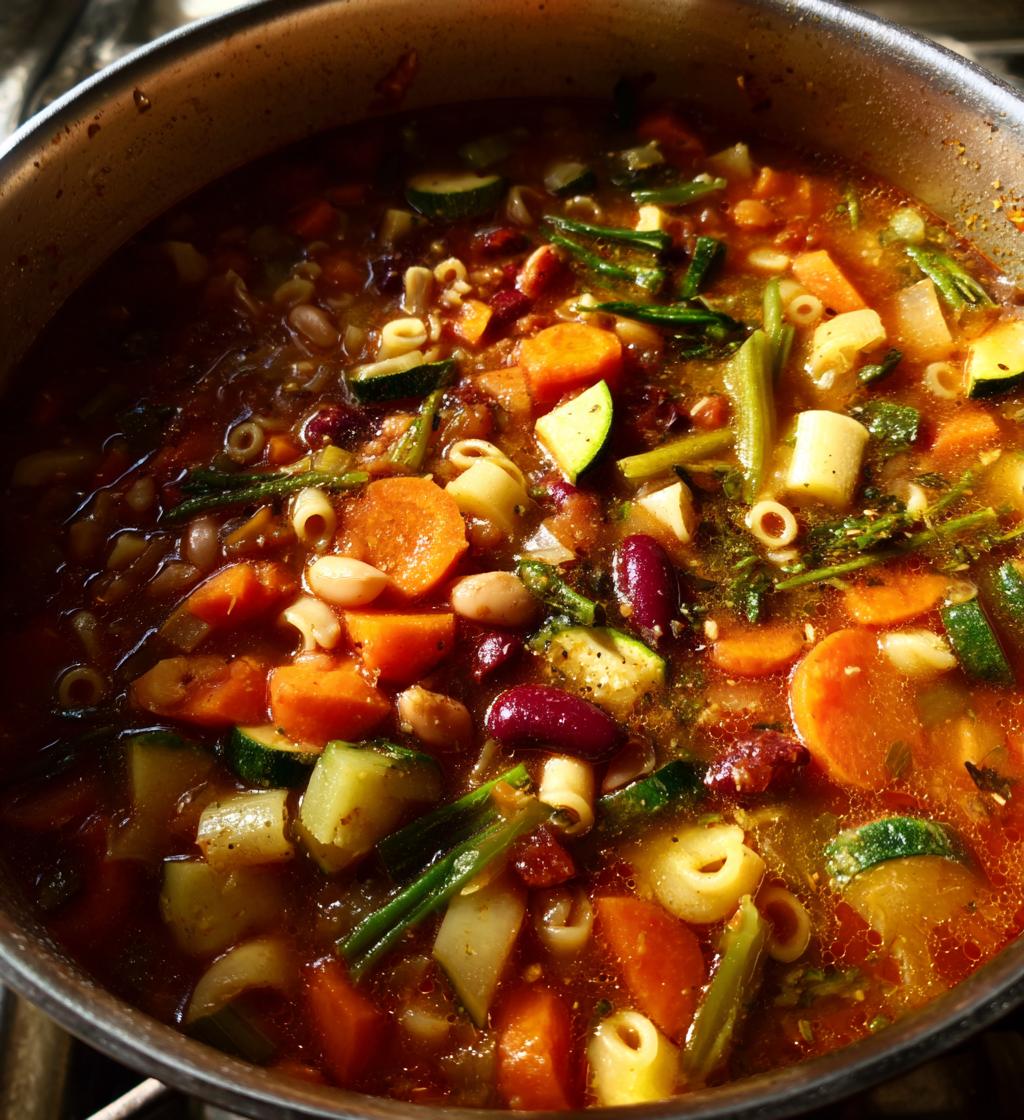 Crockpot Minestrone Soup - detail 1