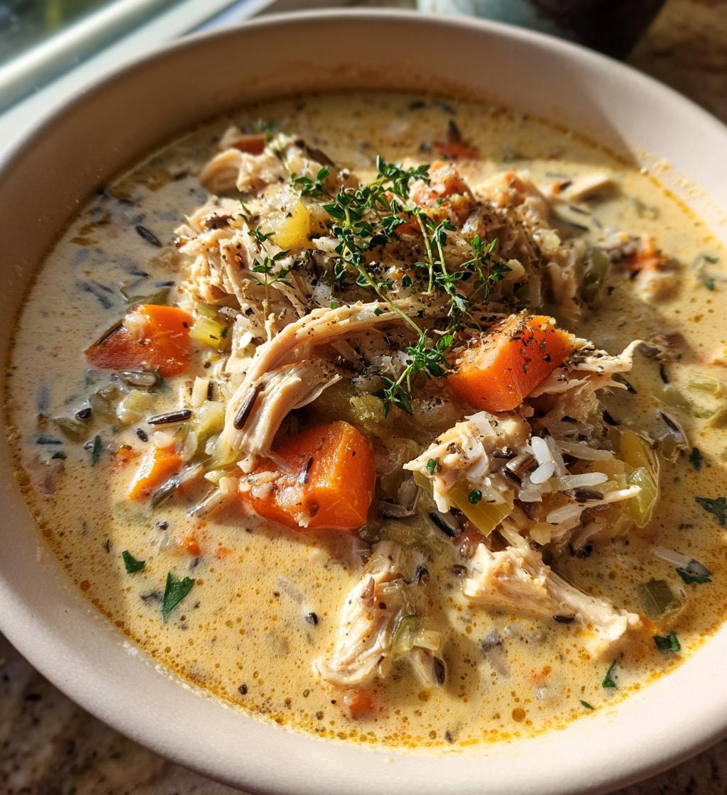 Crockpot Wild Rice Chicken Soup - detail 1