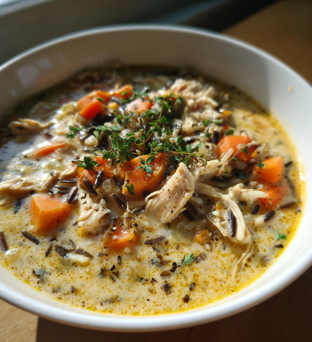 Crockpot Wild Rice Chicken Soup