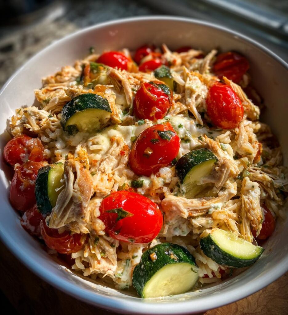 Dump-and-Bake Chicken Tzatziki Casserole