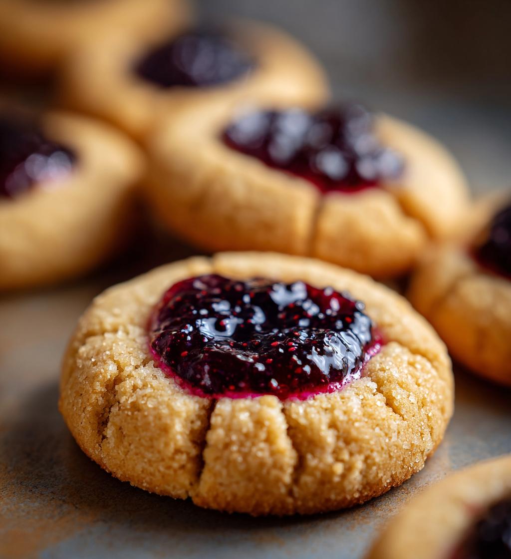 Easy Blackberry Jam Thumbprint Cookies - detail 1