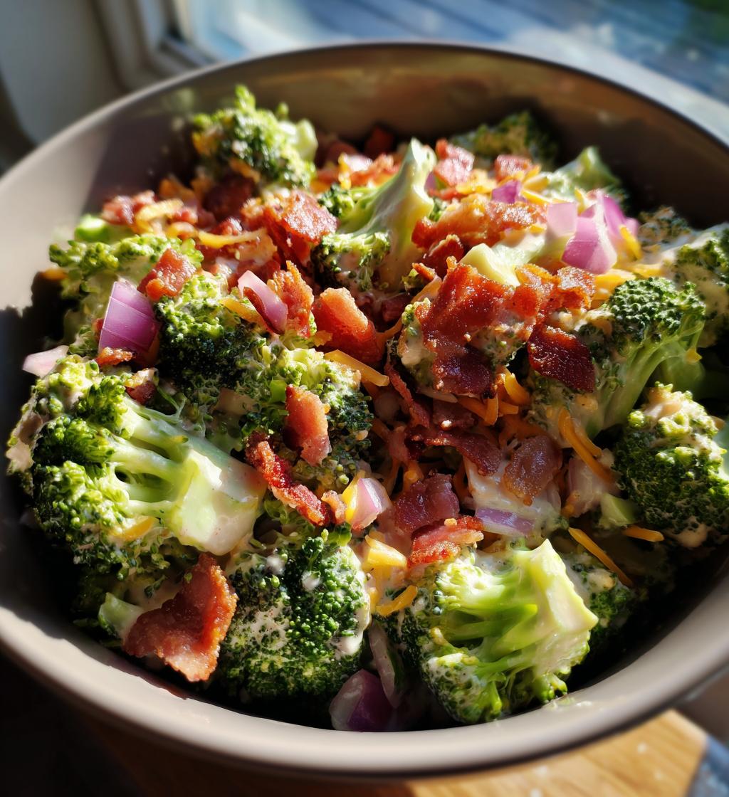 Easy Broccoli Bacon Salad - detail 1
