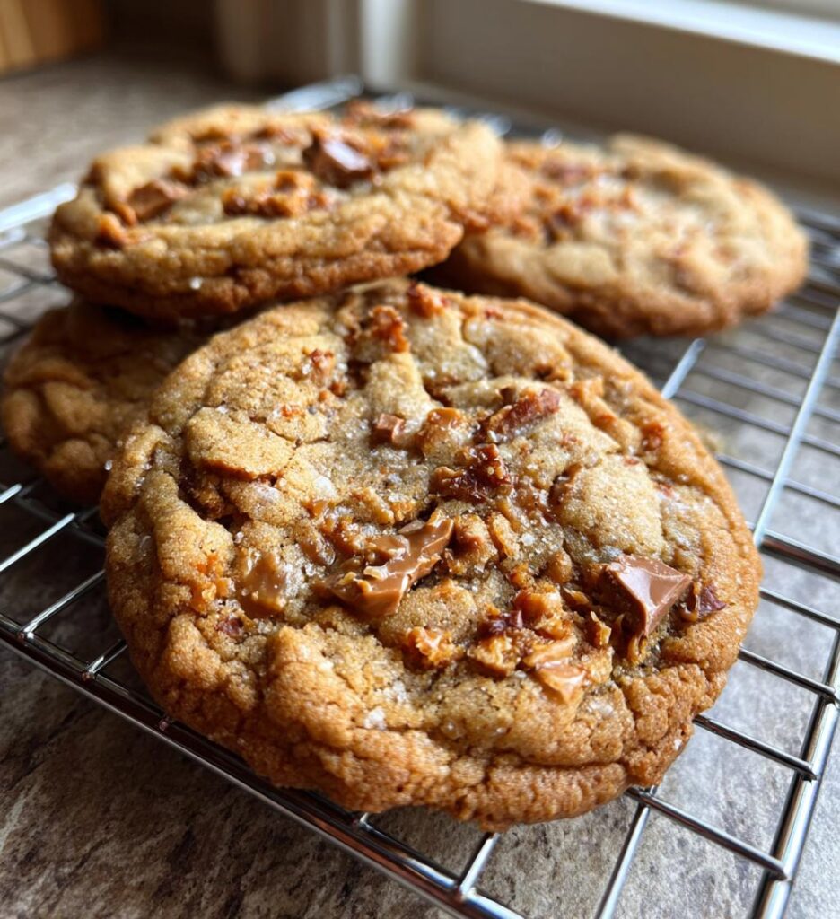 Easy Brown Butter Toffee Cookies