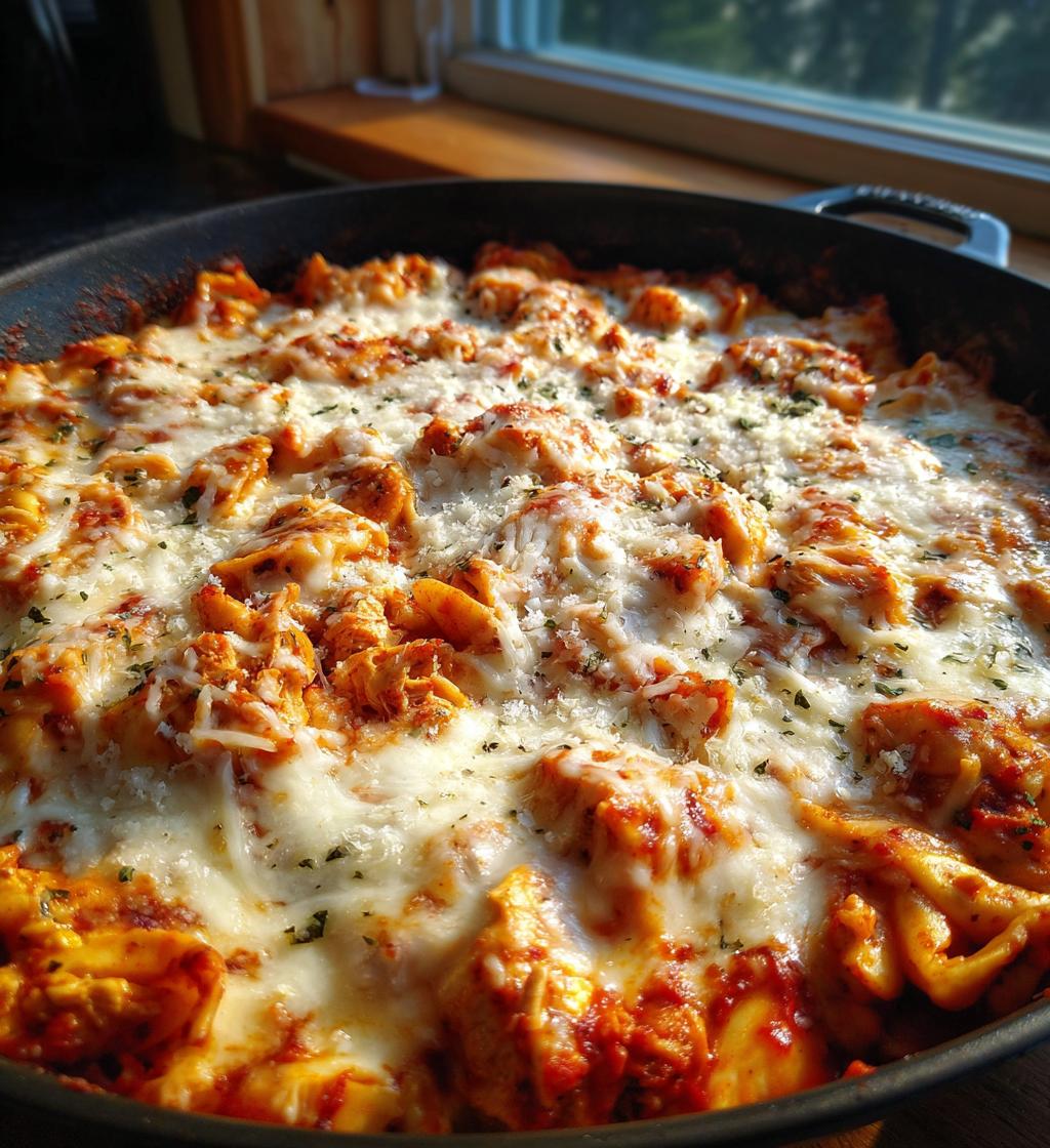 Easy Cheesy Chicken Tortellini Bake for Two - detail 1