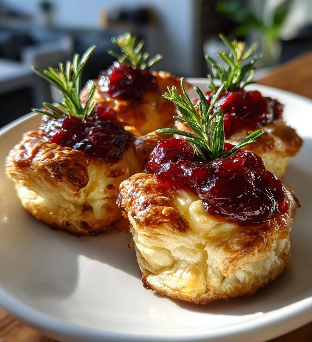 Easy Cranberry Brie Bites